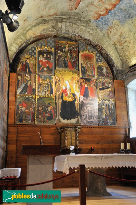 Arties - Església de Santa Maria: retaule gòtic (Foto: Joan Sànchez Sabé, 2014) Arties - Església de Santa Maria: retaule gòtic