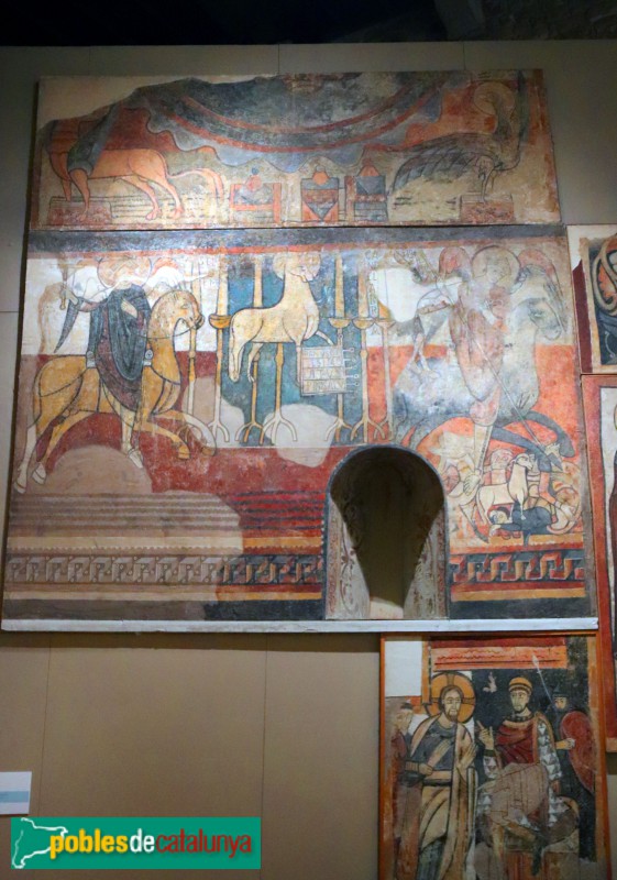 Barcelona - Pintures romàniques de Sant Salvador de Polinyà, al Museu Diocesà de Barcelona