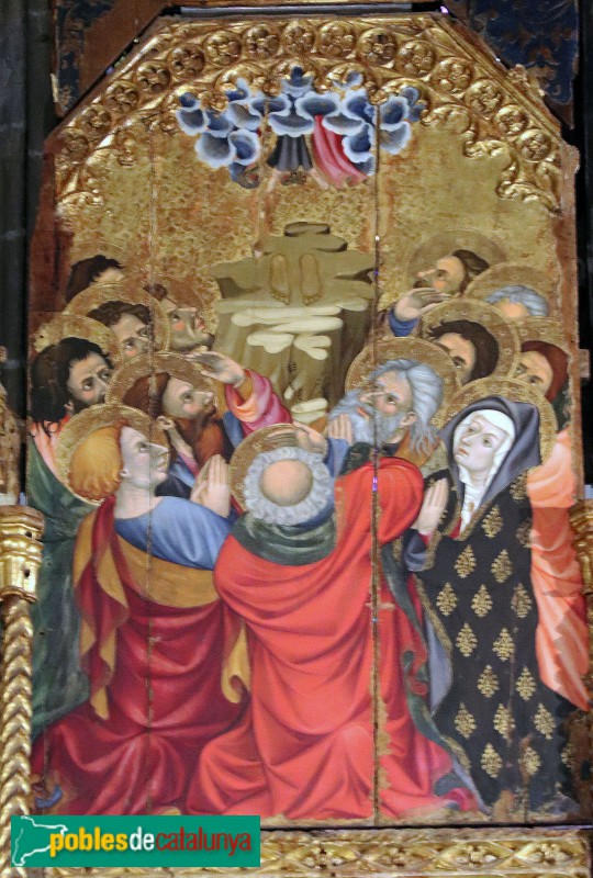 Tarragona - Catedral. Retaule de Sants Creus. Ascensió de Crist