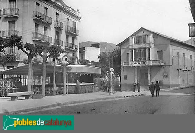 Caldes de Montbui - Plaça de l'Àngel. Postal antiga