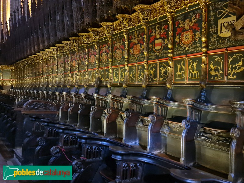 Barcelona - Catedral. Cadirat del cor