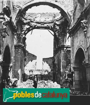 Sant Feliu de Codines - L'església de Sant Feliu després de la voladura (Foto: 2022) Sant Feliu de Codines - L'església de Sant Feliu després de la voladura