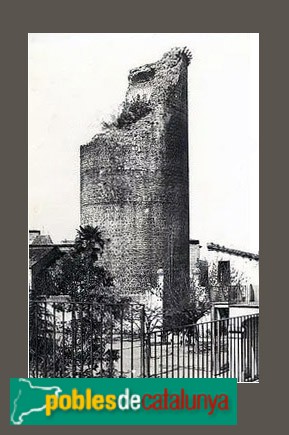 Hostalric - Torre dels Frares. Postal antiga (Foto: Albert Esteves, 2022) Hostalric - Torre dels Frares. Postal antiga