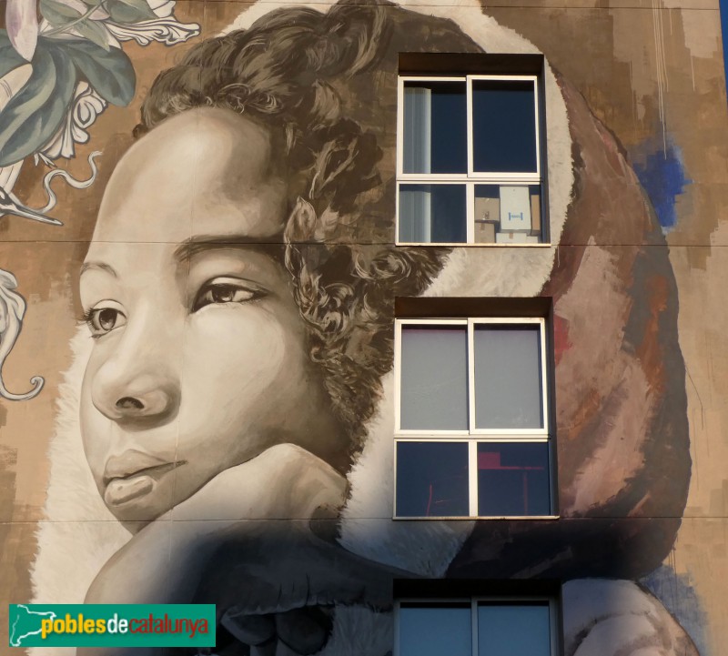 Vilanova i la Geltrú - Mural de la plaça del Mercat (Foto: Valentí Pons, 2022) Vilanova i la Geltrú - Mural de la plaça del Mercat