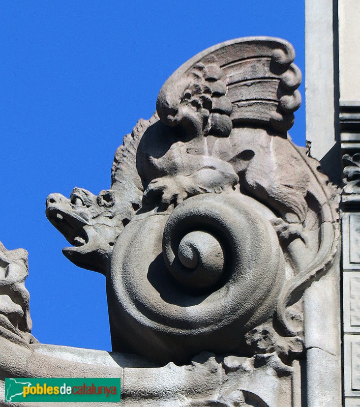 Barcelona - Casa Comalat. Façana Diagonal