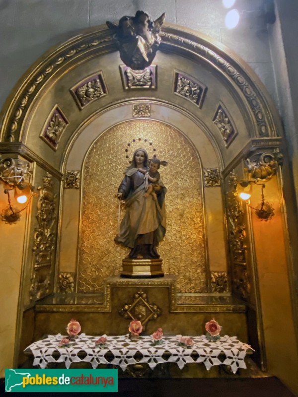 Altar de la Mare de Déu del Carme, 1946 (Foto: Albert Esteves, 2022) Altar de la Mare de Déu del Carme, 1946