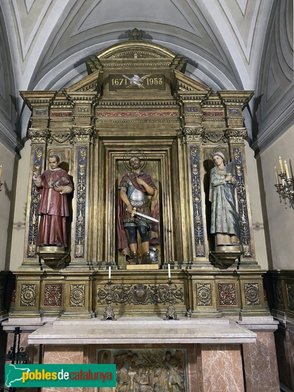 Altar de Sant Anastasi (Projecte, Joan Padrós, 1953) (Foto: Albert Esteves, 2022) Altar de Sant Anastasi (Projecte, Joan Padrós, 1953)