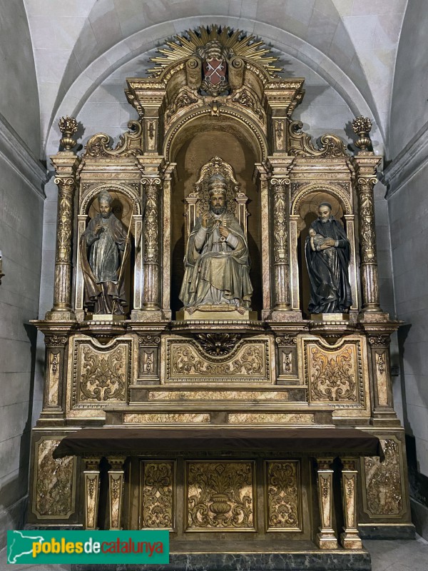 Altar de Sant Pere, 1950 (Foto: Albert Esteves, 2022) Altar de Sant Pere, 1950