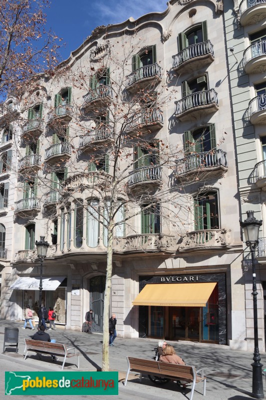 Barcelona - Passeig de Gràcia, 74 (Foto: Albert Esteves, 2022) Barcelona - Passeig de Gràcia, 74