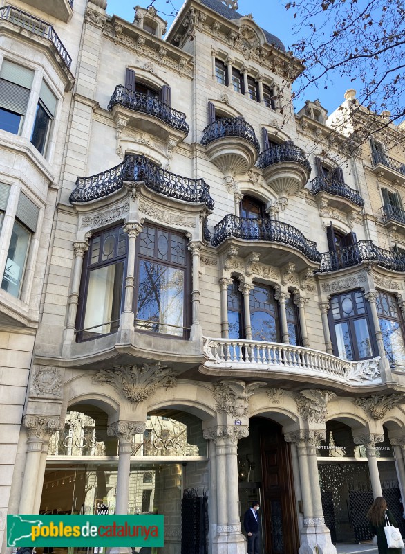 Barcelona - Casa Malagrida (Passeig de Gràcia, 27) (Foto: Albert Esteves, 2022) Barcelona - Casa Malagrida (Passeig de Gràcia, 27)
