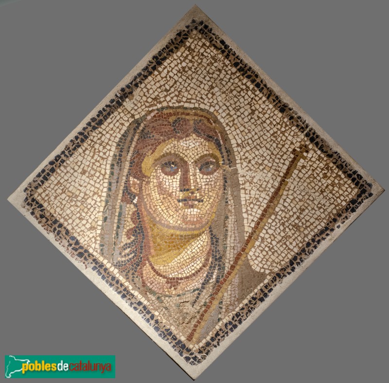 Mosaic procedent de la vil·la romana de Can Terrers, al Museu Episocpal de Vic