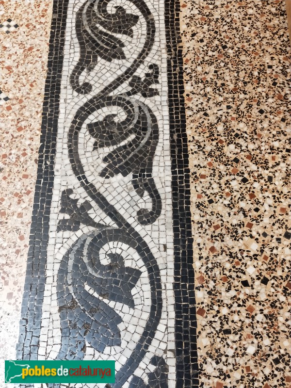 Barcelona - Can Deu. Detall mosaic romà