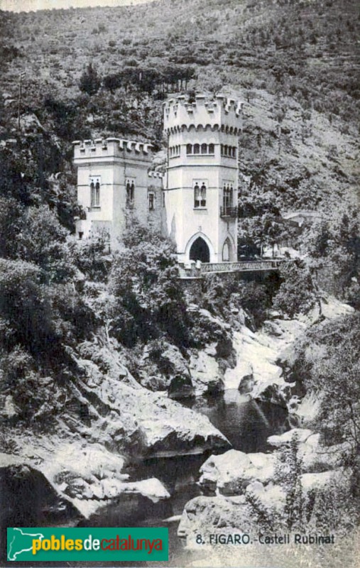 Figaró-Montmany - Castell de Rubinat. Postal antiga