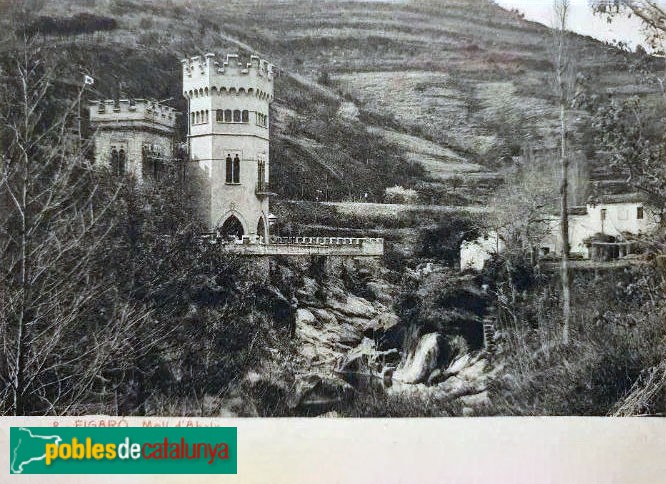 Figaró-Montmany - Castell de Rubinat, amb el Molí de Baix, a mà dreta