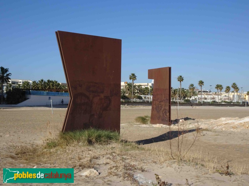 Vila-seca - Grup escultòric <i>Marca d'Aigua</i> (platja de la Pineda)