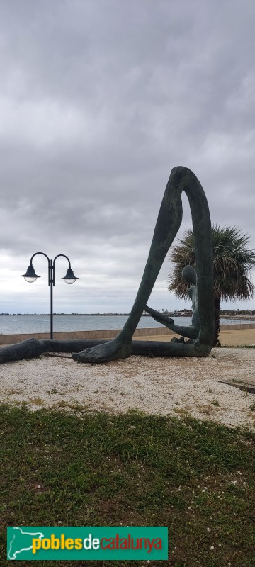 L'Ampolla - Escultura El lector de l'Odissea (Foto: Paquita Gil, 2022) L'Ampolla - Escultura El lector de l'Odissea