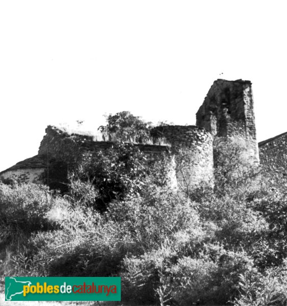 Les Pereres - Església de Sant Esteve, abans de la restauració (Foto: Sebastià Bosom, Paquita Giraud -Calaix.gencat.cat-, 1984) Les Pereres - Església de Sant Esteve, abans de la restauració