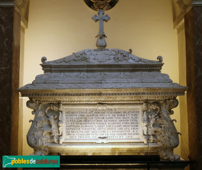 Tarragona - Catedral. Capella del Santíssim. Sepulcre de l'arquebisbe Agustí