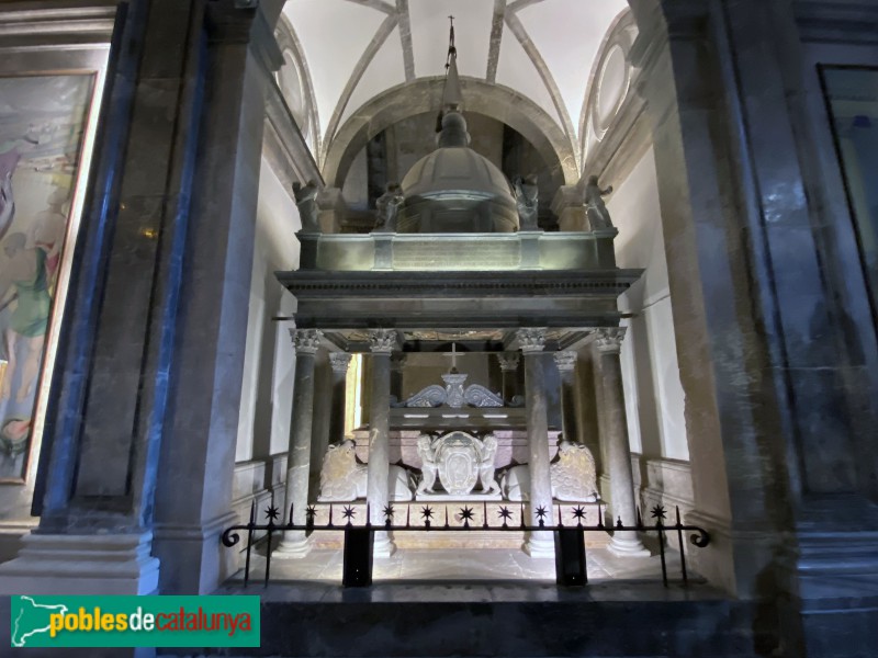 Tarragona - Catedral. Sepulcre de l'arquebisbe Joan Terés (Foto: Albert Esteves, 2022) Tarragona - Catedral. Sepulcre de l'arquebisbe Joan Terés