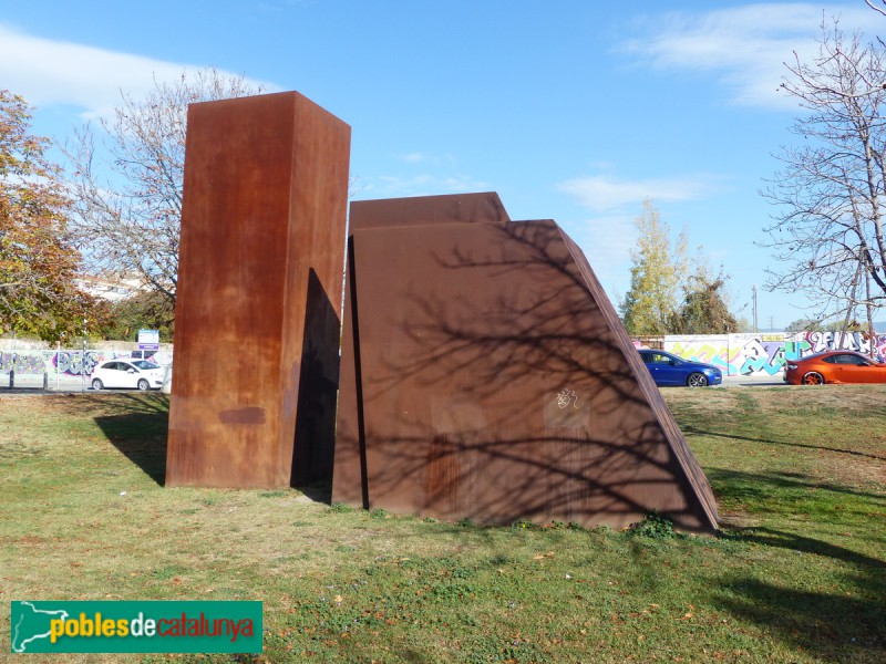 Vic - Escultura <i>Els quatre punts de l'Assemblea de Catalunya</i>