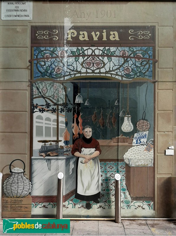 Barcelona - Mural <i>Pavia 1901</i>