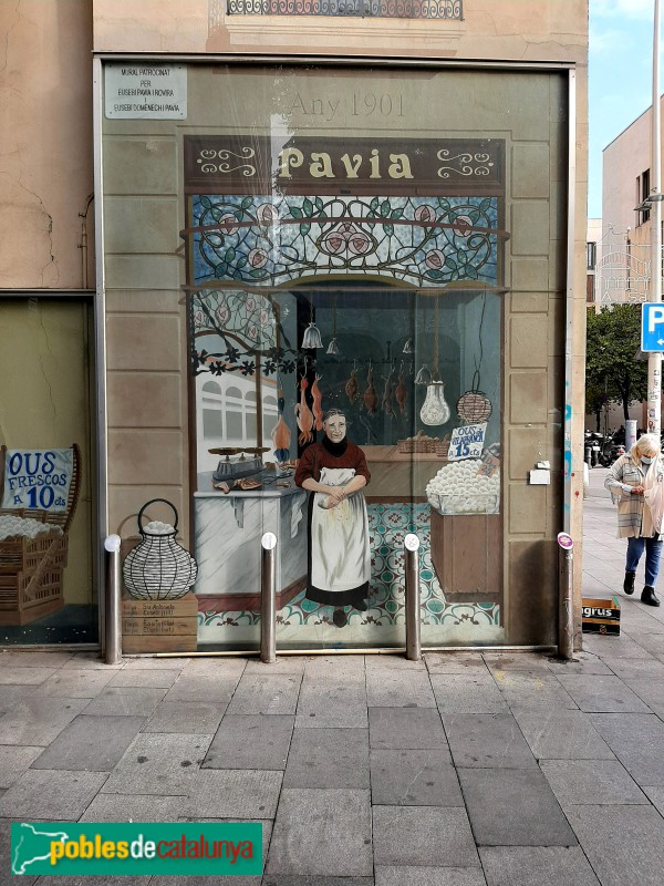 Barcelona - Mural <i>Pavia 1901</i>