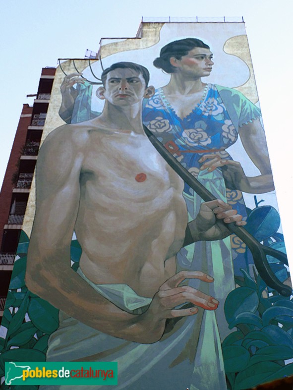 Granollers - Mural <i>Príap i Demèter</i>
