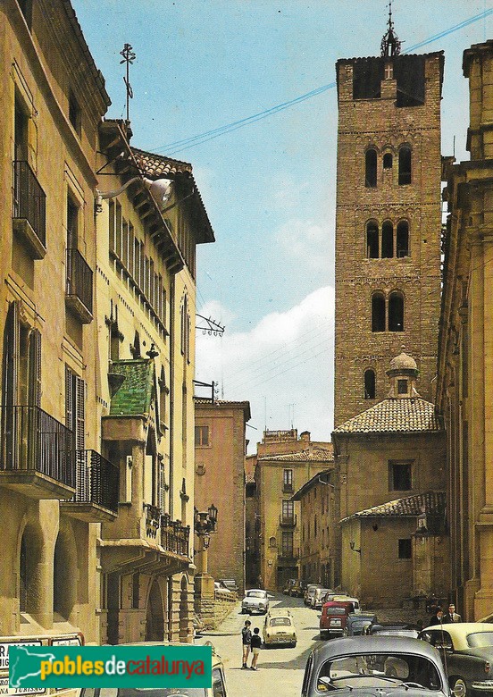 Vic - Catedral. Campanar romànic. Postal 1965 Vic - Catedral. Campanar romànic. Postal 1965