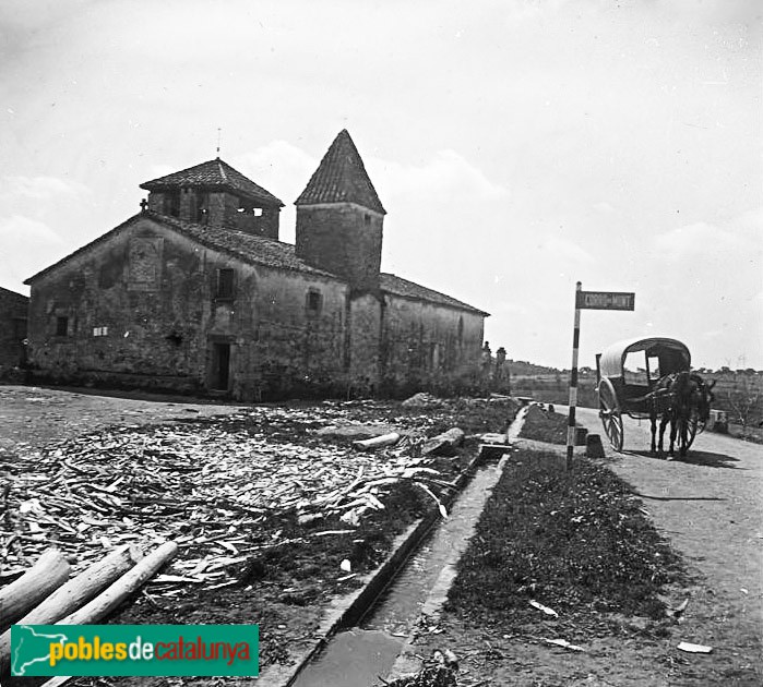 Les Franqueses del Vallès - Església de Sant Mamet de Corró d'Amunt (Foto: <i>Josep Salvany -Fons Salvany. Biblioteca de Catalunya-</i>, 1924) Les Franqueses del Vallès - Església de Sant Mamet de Corró d'Amunt