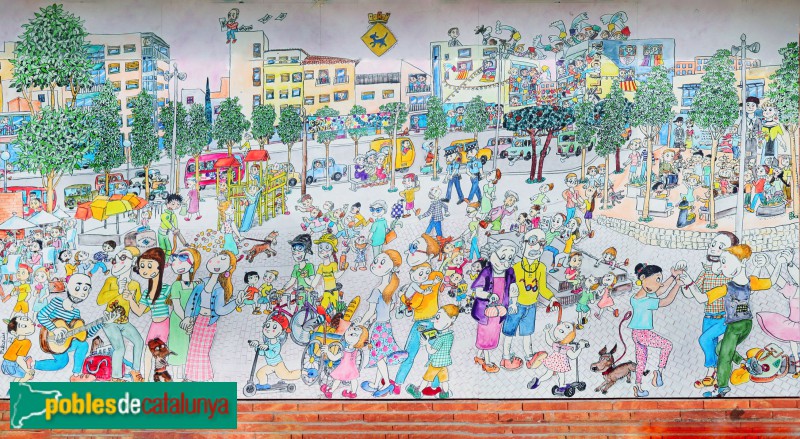 Canovelles - Mural de la plaça de la Joventut
