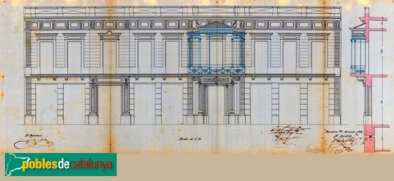 Barcelona - Balmes, 30. Plànol ampliació (Arxiu Municipal Contemporani de Barcelona)