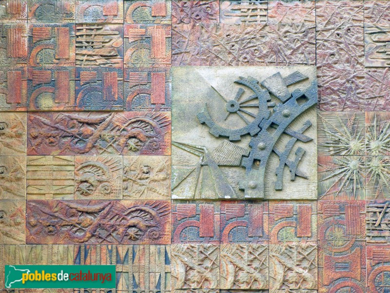 Barcelona - Murals del Palau de la Metal·lúrgia, Electricitat i Força Motriu (Foto: Valentí Pons, 2023) Barcelona - Murals del Palau de la Metal·lúrgia, Electricitat i Força Motriu