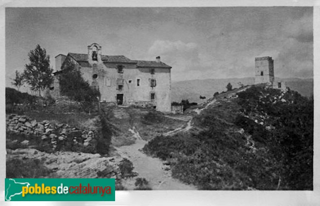 Figaró-Montmany - Santuari de la Mare de Déu de Puiggraciós. Postal antiga