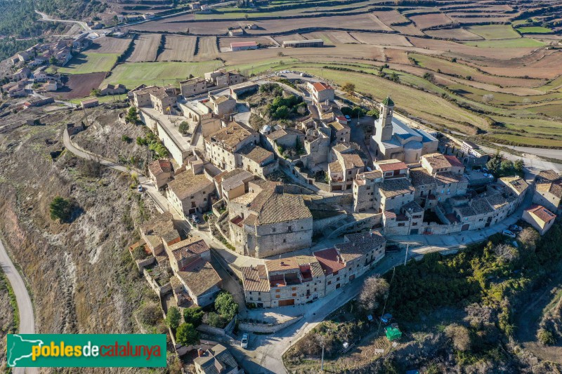 Forès - Panoràmica aèria (Foto: Francesc Vidal-Barraquer) Forès - Panoràmica aèria