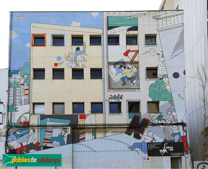Barcelona - Mural del Còmic (Fluvià, 89)