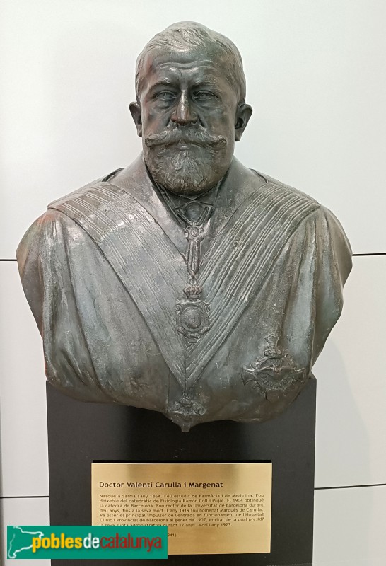 Barcelona - Hospital Clínic. Bust del Doctor Carulla