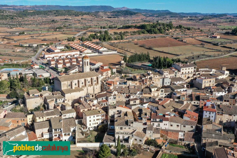 Panoràmica de Blancafort amb l'església