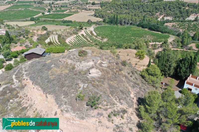 Sarral - Montbrió de la Marca. Turó on hi havia el castell (Foto: Francesc Vidal-Barraquer, 2022) Sarral - Montbrió de la Marca. Turó on hi havia el castell