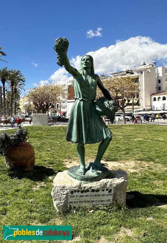 Sitges - Escultura <i>La Noia de la Malvasia</i>