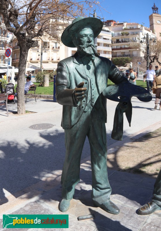Sitges - Monument a Santiago Rusiñol i Ramon Casas (Foto: Albert Esteves, 2023) Sitges - Monument a Santiago Rusiñol i Ramon Casas