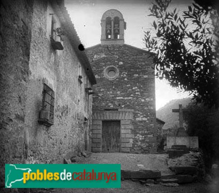 Tagamanent - Església de Santa Eugènia del Congost (Foto: Marcel·lí Gausachs -Arxiu Fotogràfic Centre Excursionista de Catalunya-, c1920) Tagamanent - Església de Santa Eugènia del Congost