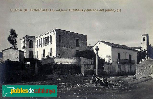 Olesa de Bonesvalls - Can Tutusaus. Postal antiga