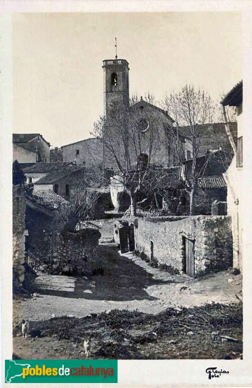 Olesa de Bonesvalls - Santa Maria de l'Hospital. Postal antiga