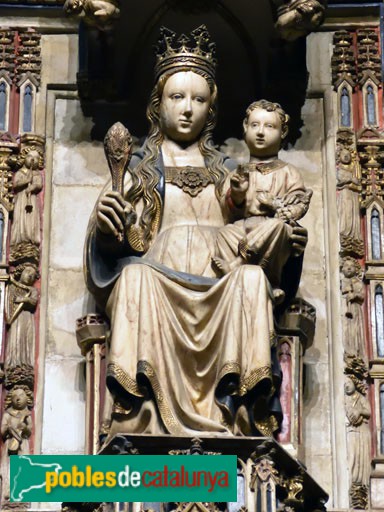 Vic - Catedral de Sant Pere. Retaule major. Mare de Déu