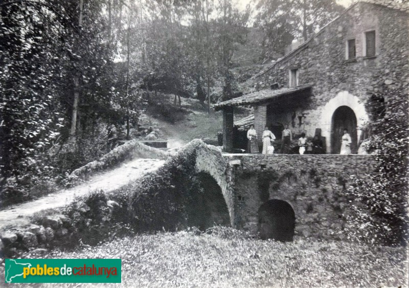 Gualba - Molí de Can Figueres. Postal antiga