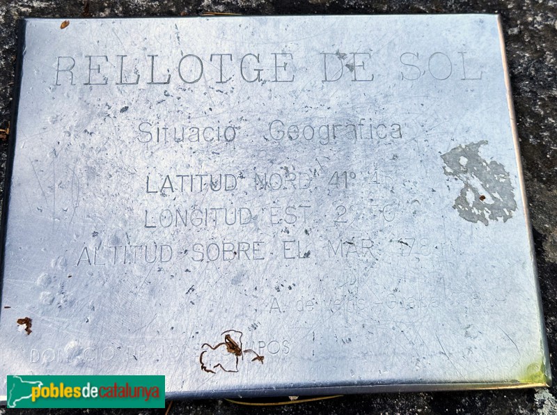 Gualba - Rellotge de sol de la Font de la Rectoria (Foto: Albert Esteves, 2023) Gualba - Rellotge de sol de la Font de la Rectoria