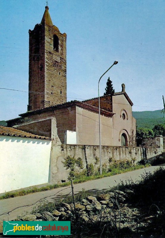 Campins - Església de Sant Joan. Postal antiga Campins - Església de Sant Joan. Postal antiga