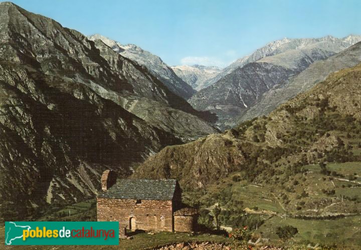 Durro - Ermita de Sant Quirc. Postal anterior a la restauració