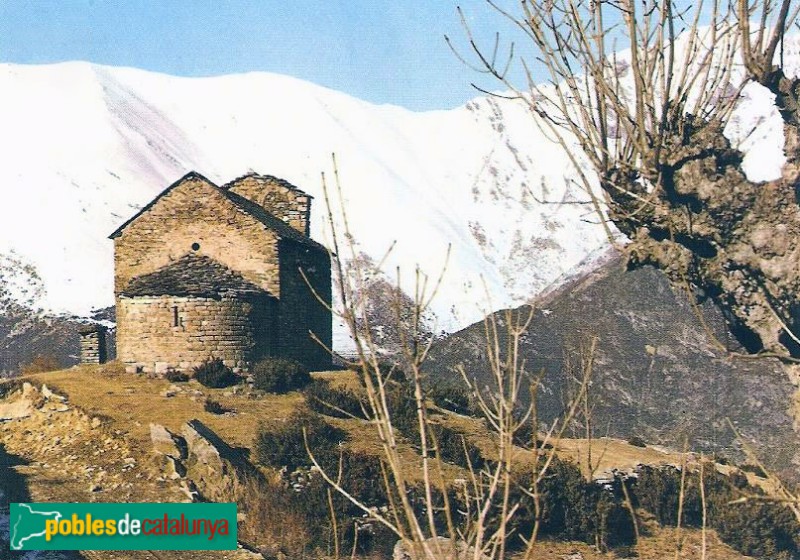 Durro - Ermita de Sant Quirc. Postal anterior a la restauració