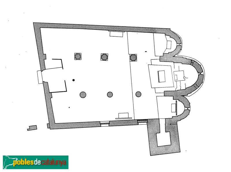 Taüll - Església de Sant Climent de Taüll. Planta